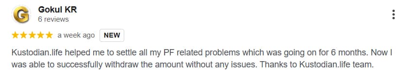 Google review by Gokul KR