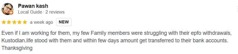 Google review by Pawan Kash