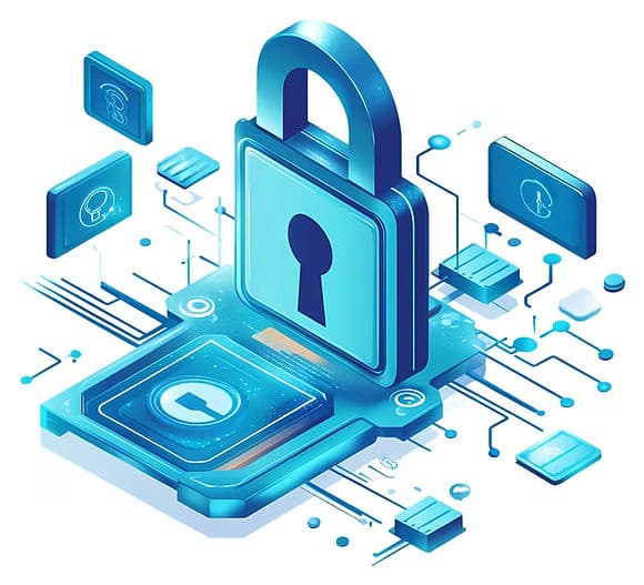 Security lock illustration